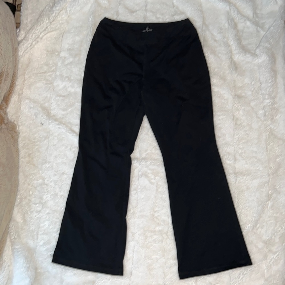 Black flare pant leggings
